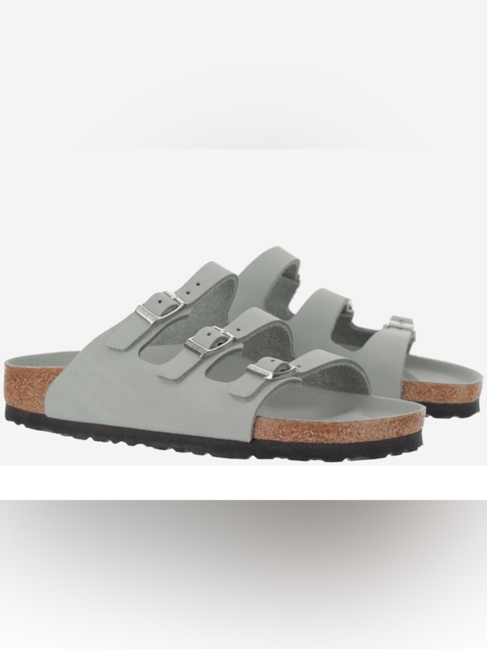 Birkenstock Triple-Strap Sandal in Light Grey